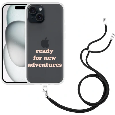 Afbeelding van Cazy Hoesje met koord geschikt voor iPhone 15 New Adventures