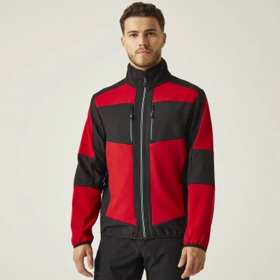 Afbeelding van Regatta E volve Unisex 2 Layer Softshell Jacket RG753 CLASSIC RED/BLACK