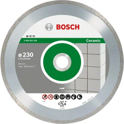 Afbeelding van Bosch Accessoires Diamantdoorslijpschijf Standard for Ceramic 230 x 22,23 1,6 7 mm 10st 2608603234