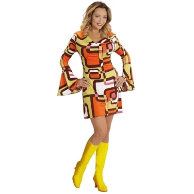 Afbeelding van WIDMANN Groovy jaren 70 geometrisch kostuum voor vrouwen Medium