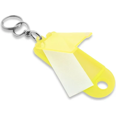 Afbeelding van Openklapbare sleutellabels geel 60x22mm 100 stuks
