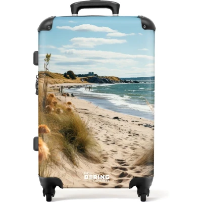 Afbeelding van NoBoringSuitcases.com® Koffer groot Rolkoffer lichtgewicht Duinen bij zee Reiskoffer met 4 wielen Grote trolley XL 20 kg bagage