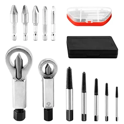 Afbeelding van Moer Splitter Set, 12 stks Verwijderen Splitting Tool Verroest Beschadigd Bout Schroef Extractor Remover Stud Bolt Puller voor Gebroken Beschadigde Stuck