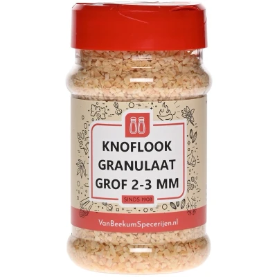 Afbeelding van Van Beekum Specerijen Knoflook Granulaat Grof 2 3 mm Strooibus 180 gram
