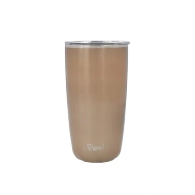 Afbeelding van S&#039;well Tumbler met deksel, 530 ml, Pyrite, BPA/BPS vrije vacuümreisbeker drievoudige isolatie en schuifdeksel, voor warme koude dranken, thuis of op het werk tot 12 uur koud/4 heet
