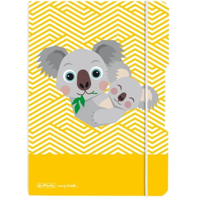 Afbeelding van herlitz 50039814 notitieboek flex A5, 40 vellen gestippeld, motief: schattige dieren koala, 1 stuk