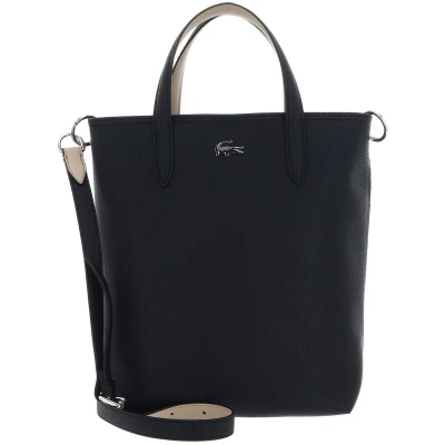 Afbeelding van LACOSTE Handtas Schoudertas Anna Z Vertical Shopping Bag Noir Krema Zwart