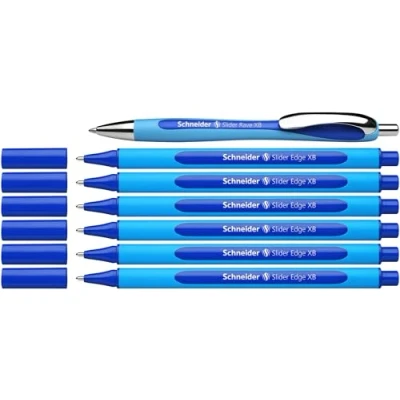 Afbeelding van Schneider 152257 Slider Edge XB en Rave balpen (schrijfkleur: blauw) 6 + 1 stuks