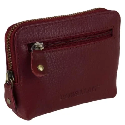Afbeelding van Rowallan Leren portemonnee, Rood, Munt Pouch