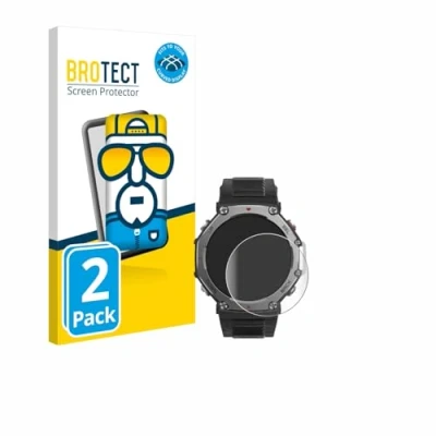 Afbeelding van BROTECT Full Cover Screen Protector voor Huami Amazfit T Rex 3 (2 Stuks) Schermbeschermer, 3D Curved