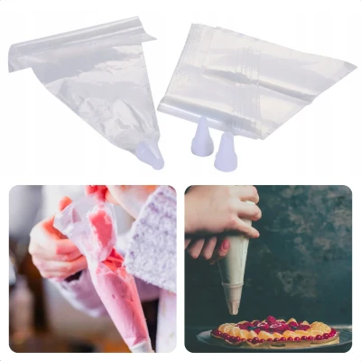 Afbeelding van Cheqo® Wegwerp Slagroomspuit Set Spuitzak 13 Delig Garneerspuit Spuitzakken Inclusief Spuitmondjes Keuken Bakaccessoires