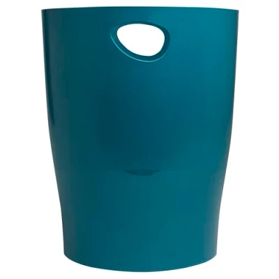 Afbeelding van Exacompta Ref. 45328D 1 prullenbak met ECOBIN NeoDeco handgrepen Volume 15 liter Afmetingen 26,3 x 33,5 cm Voor kantoor of thuis Kleur eendenblauw