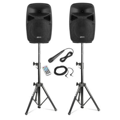 Afbeelding van Vonyx PA system Actieve DJ speakers met Bluetooth en standaards