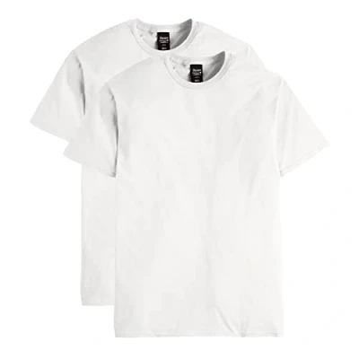 Afbeelding van Hanes Nano Premium katoenen T shirt voor heren (verpakking van 2), Wit, M