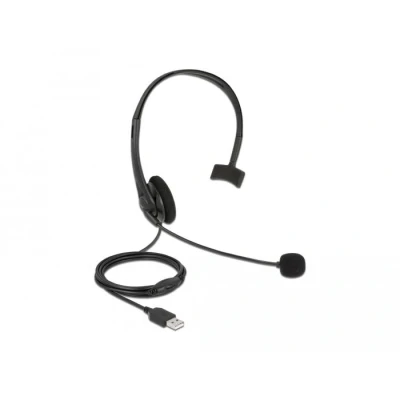 Afbeelding van Delock USB Mono Headset mit Lautstärkeregler für PC und Notebook U