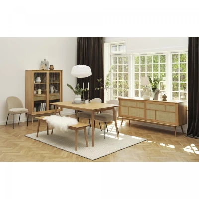 Afbeelding van Nordic Home Ivar eiken bankje 150 cm naturel Hout