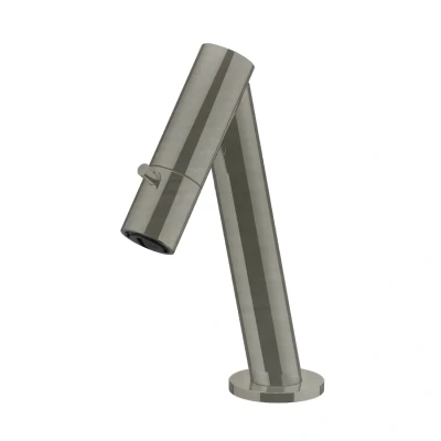 Afbeelding van HotBath Dude Fonteinkraan opbouw uitloop 8.95cm schuin Geborsteld nikkel