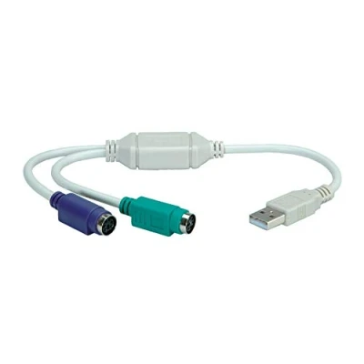 Afbeelding van Value Computer Adapterkabel [1x USB A 2.0 stekker 2x PS/2 bus] 0.30 m