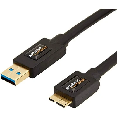 Afbeelding van Amazon Basics USB 3.0 Kabel, type A stekker naar micro USB, 1,8 m, zwart