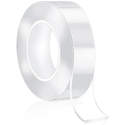 Afbeelding van Bolatus 300 cm dubbelzijdig plakband, transparant, extra sterk, nano, dubbelzijdige tape, verwijderbaar, dun voor thuis, keuken, auto of multifunctioneel (1 rol)