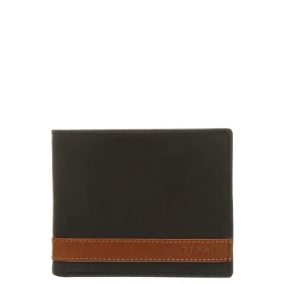 Afbeelding van Fossil Quinn Portemonnee, Heren, Maat: One Size, Black