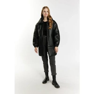 Afbeelding van DREIMASTER Vintage Dames Leren Jas M / Zwart 100% Lamsleer