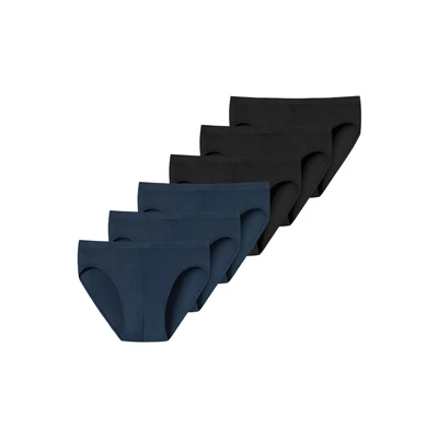 Afbeelding van uncover by Schiesser 6 PACK Slip, Heren, Maat: 3XL, Schwarz/blau