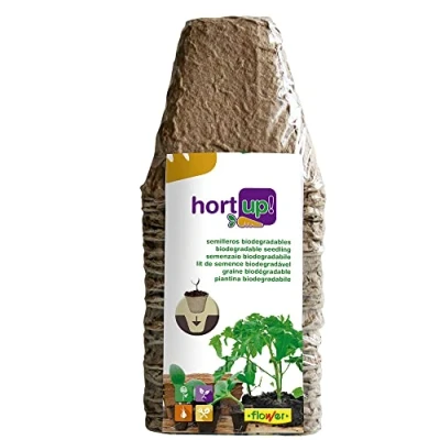Afbeelding van Flower 55043 kweekpotten, biologisch afbreekbaar, vierkant, 18 stuks, 8 x cm