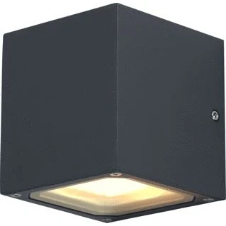 Afbeelding van Slv buitenarmatuur sitra cube gx53 voor wand opbouw antraciet max 9w 232535