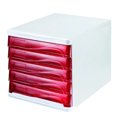 Afbeelding van ladeblok 5lade(n) HxBxD 250x265x340mm kunststof wit