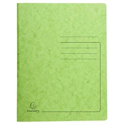 Afbeelding van Map glanskarton 355g met veer A4 L.groen per 25