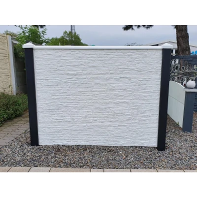 Afbeelding van Berton motiefplaat smal wit/grijs H26 x D3,5 L184 cm nostalgiemotief