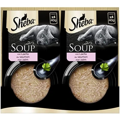 Afbeelding van Sheba Multipack Soep katten natvoer in sachets zalm 40 x 40g