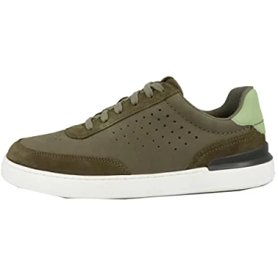 Afbeelding van Clarks Courtlite TOR G Sneakers laag, Heren, Maat: 42.5, Green Nubukleer
