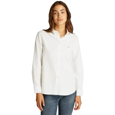 Afbeelding van Tommy Jeans Dames L/S Shirt, Wit (Ecru), L