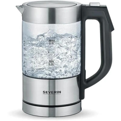 Afbeelding van Severin WK 3458 Glazen Waterkoker Mini 0,5L multi temp. 1100W