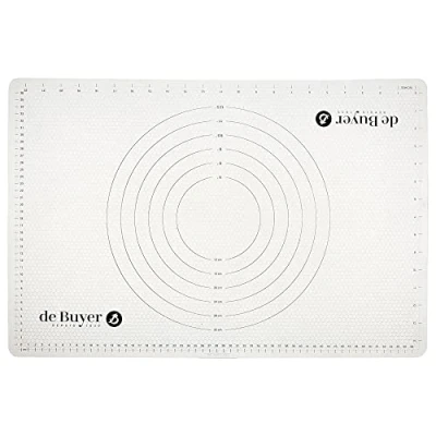 Afbeelding van De Buyer 4937.60 Non Stick Siliconen Pastry Mat met Marks, 60 x 40 cm