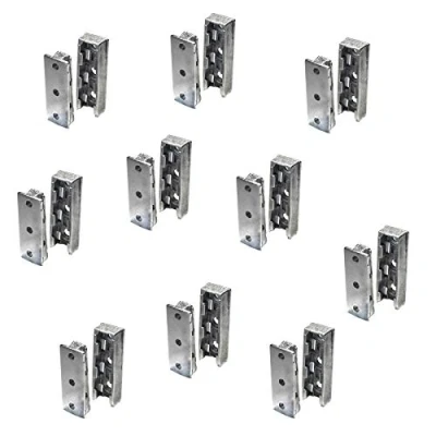 Afbeelding van SOTECH Set van 12 Verbindingsbeslag SOLID metaal, Draagvermogen tot 250 kg Verbinder voor bedden, meubel &amp; metalen constructie Corpusverbinder Meubelverbinder