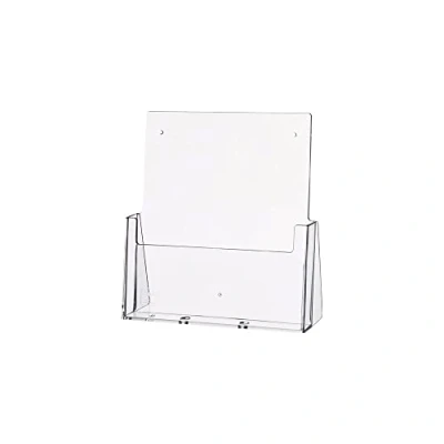 Afbeelding van Brochurehouder A4 voor op tafel, 1 vak, doorzichtig, stabieles Polystyrol, DIN A4(dik pak papier)