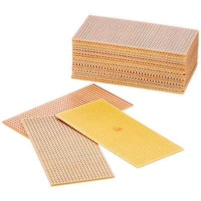 Afbeelding van Rademacher 710 1 rasterplateau (25 stuks) Hard papier 50 x 100 mm, rastermaat 2,54 39 banen koperen laag eenzijdig 35 μm, plaat 1,6 mm dik