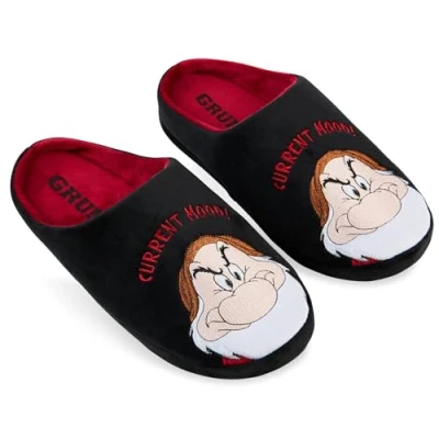 Afbeelding van Disney Star Wars Pantoffels voor heren, Grumpy &amp; Baby Yoda Slipper jongens en tieners, Wars, cadeaus mannen, Zwart Rood Grumpy, 47 EU