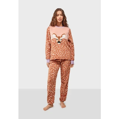 Afbeelding van Gisela SET Pyjama, Dames, Maat: Large, Brown
