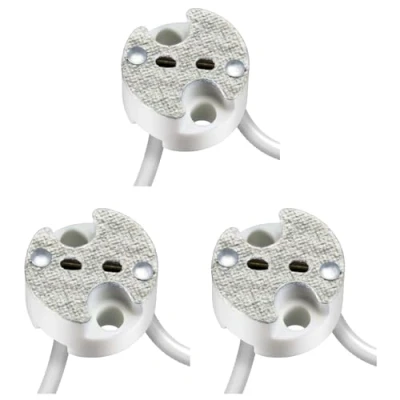 Afbeelding van ledscom.de 3 stuks GU5.3/G4 fitting, keramisch, wit, 12V AC, max. 25W