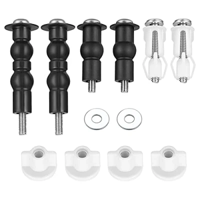 Afbeelding van 4Pcs Toilet Seat Schroeven Assortiment, Uitbreiden Rubber Fittings WC Blind Gat Bevestigingen Top Noten Schroef Kit