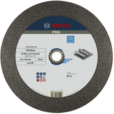 Afbeelding van Bosch Accessoires Doorslijpschijf recht Expert for Metal A 36 R BF, 300 mm, 25,40 2,8 mm 1 stuks 2608600542