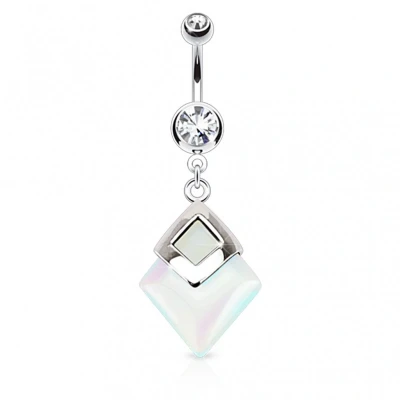 Afbeelding van Navelpiercing Opalite steen hanger