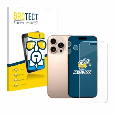 Afbeelding van BROTECT Glas Screen Protector voor Apple iPhone 16 Pro Max (Voor+Camera) Schermbeschermer [9H Hardheid, Beschermglas Folie niet Gehard Glas]
