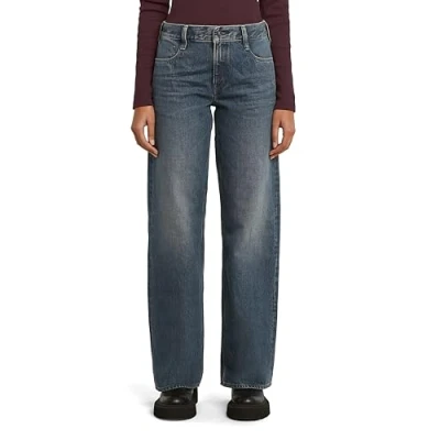 Afbeelding van Judee Low Waist Loose Jeans, Blauw (Antic Sand Blast D22889 d860 g803), 30W / 28L