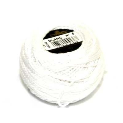 Afbeelding van DMC katoen Perle draad Maat 5 BLANC per 10 gram bal