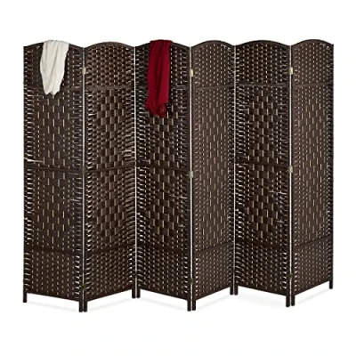 Afbeelding van Relaxdays kamerscherm 6 panelen kamerverdeler klapbaar scheidingswand roomdivider bruin